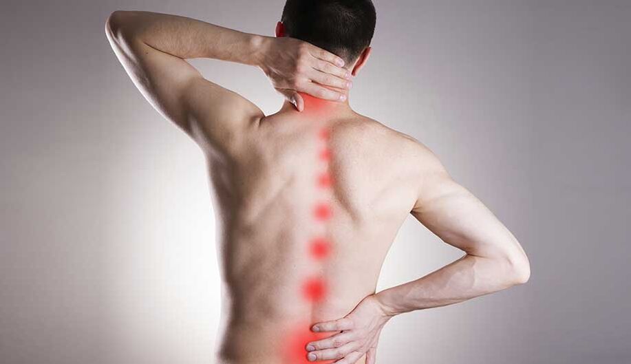 dolore al collo e alla parte bassa della schiena con osteocondrosi