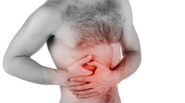 dolore agli organi interni che si irradiano nella parte bassa della schiena